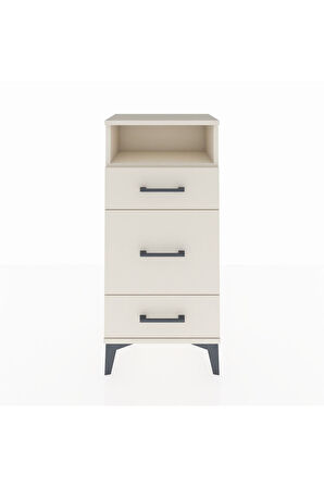 Arges Komodin Tek Raflı 3 Çekmeceli 44x30x96 Aytaşı-Aytaşı