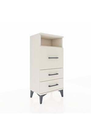 Arges Komodin Tek Raflı 3 Çekmeceli 44x30x96 Aytaşı-Aytaşı