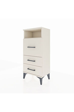 Arges Komodin Tek Raflı 3 Çekmeceli 44x30x96 Aytaşı-Aytaşı