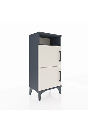 Arges Komodin Tek Raflı 2 Kapaklı 44x30x96 Antrasit-Aytaşı