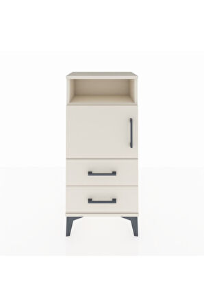 Arges Komodin 2 Raflı 2 Çekmeceli Tek Kapaklı 44x30x96 Aytaşı-Aytaşı