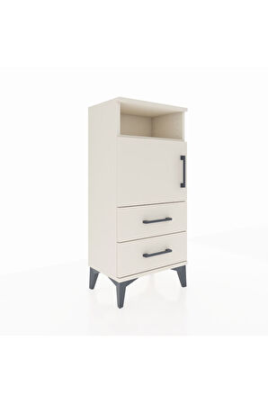 Arges Komodin 2 Raflı 2 Çekmeceli Tek Kapaklı 44x30x96 Aytaşı-Aytaşı