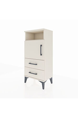 Arges Komodin 2 Raflı 2 Çekmeceli Tek Kapaklı 44x30x96 Aytaşı-Aytaşı