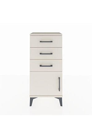 Arges Komodin 3 Çekmeceli Tek Kapaklı 44x30x96 Aytaşı-Aytaşı