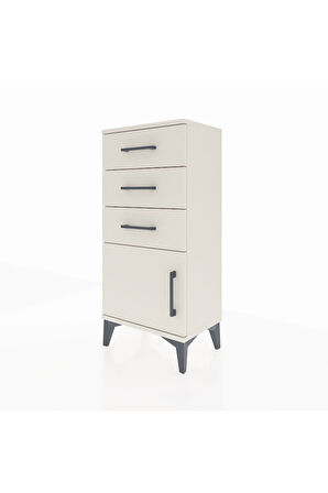 Arges Komodin 3 Çekmeceli Tek Kapaklı 44x30x96 Aytaşı-Aytaşı