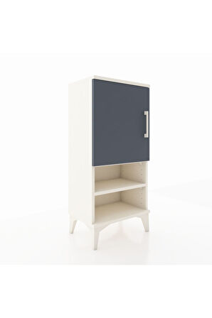 Arges Komodin 3 Raflı Tek Kapaklı 44x30x96 Aytaşı-Antrasit