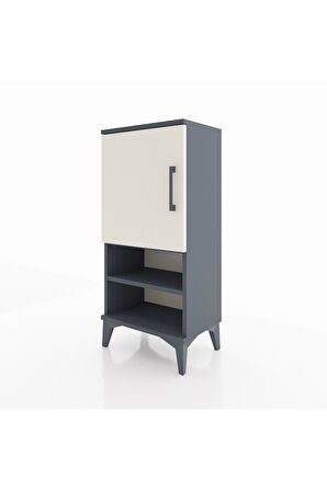 Arges Komodin 3 Raflı Tek Kapaklı 44x30x96 Antrasit-Aytaşı