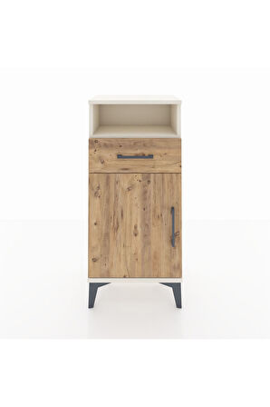 Arges Komodin 2 Raflı Tek Çekmeceli Tek Kapaklı 44x30x96 Aytaşı-Çam