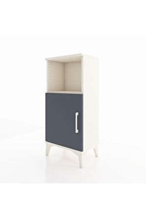 Arges Komodin 2 Raflı Tek Kapaklı 44x30x96 Aytaşı-Antrasit