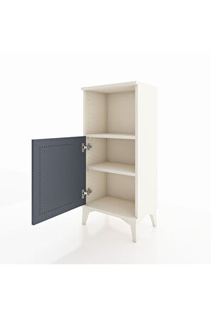 Arges Komodin 2 Raflı Tek Kapaklı 44x30x96 Aytaşı-Antrasit