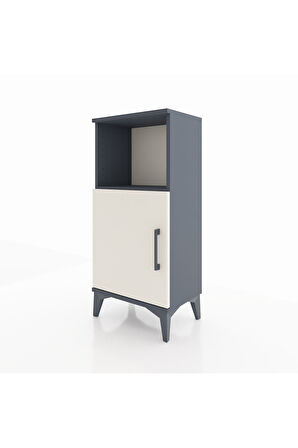 Arges Komodin 2 Raflı Tek Kapaklı 44x30x96 Antrasit-Aytaşı