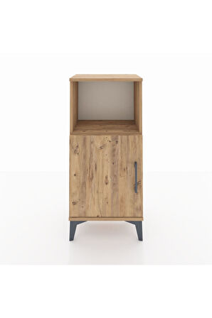 Arges Komodin 2 Raflı Tek Kapaklı 44x30x96 Çam-Çam