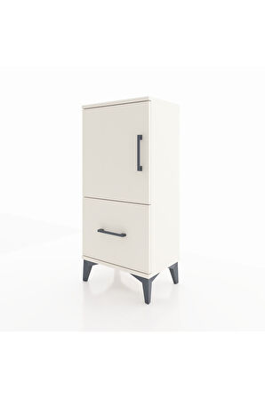 Arges Komodin 2 Raflı Tek Çekmeceli Tek Kapaklı 44x30x96 Aytaşı-Aytaşı