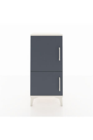 Arges Komodin 3 Raflı 2 Kapaklı 44x30x96 Aytaşı-Antrasit