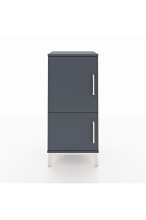 Arges Komodin 3 Raflı 2 Kapaklı 44x30x96 Antrasit-Antrasit