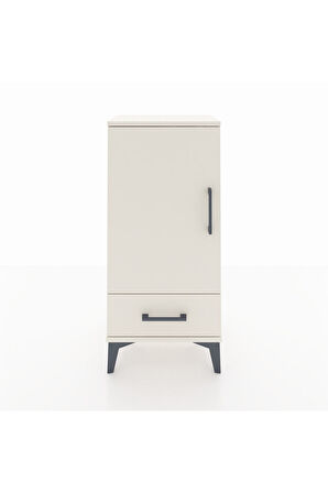 Arges Komodin 3 Raflı Tek Çekmeceli Tek Kapaklı 44x30x96 Aytaşı-Aytaşı