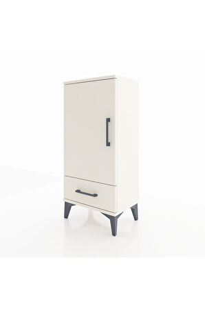 Arges Komodin 3 Raflı Tek Çekmeceli Tek Kapaklı 44x30x96 Aytaşı-Aytaşı