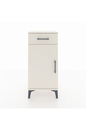 Arges Komodin 2 Raflı Tek Çekmeceli Tek Kapaklı 44x30x96 Aytaşı-Aytaşı