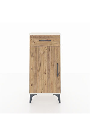 Arges Komodin 2 Raflı Tek Çekmeceli Tek Kapaklı 44x30x96 Aytaşı-Çam