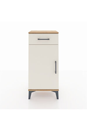 Arges Komodin 2 Raflı Tek Çekmeceli Tek Kapaklı 44x30x96 Çam-Aytaşı