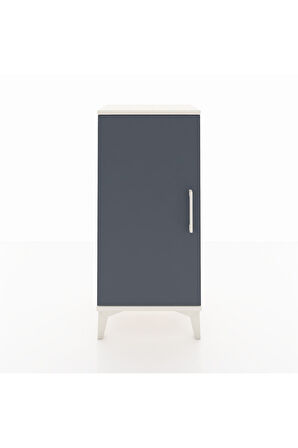 Arges Komodin 2 Raflı Tek Kapaklı 44x30x96 Aytaşı-Antrasit
