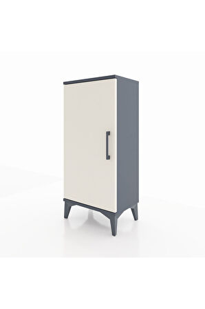 Arges Komodin 2 Raflı Tek Kapaklı 44x30x96 Antrasit-Aytaşı