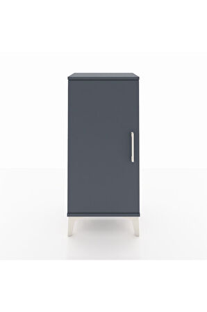 Arges Komodin 2 Raflı Tek Kapaklı 44x30x96 Antrasit-Antrasit