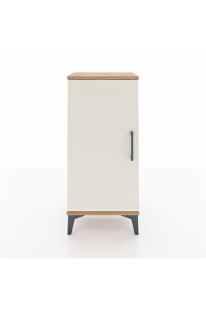 Arges Komodin 2 Raflı Tek Kapaklı 44x30x96 Çam-Aytaşı