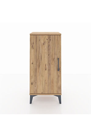 Arges Komodin 2 Raflı Tek Kapaklı 44x30x96 Çam-Çam