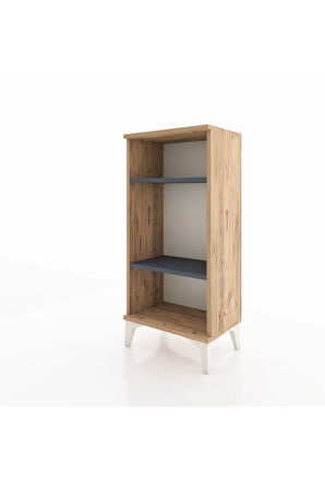 Arges Komodin 2 Raflı 44x30x96 Çam-Antrasit