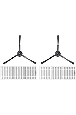 360 S10 ve X100 modeli ile uyumlu 2 yan fırça 2 hepa filtre