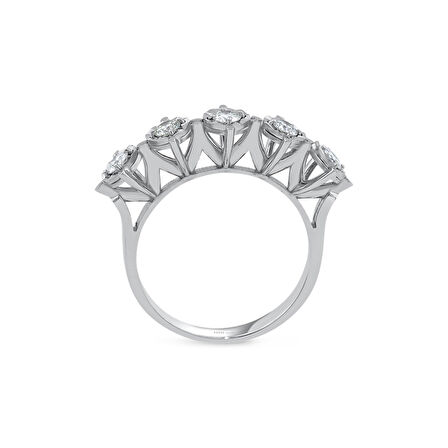 0.05 Karat Pırlanta Beştaş Yüzük