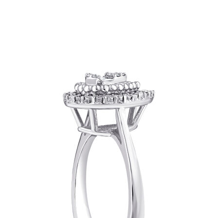 0.10 Karat Damla Formlu Pırlanta Yüzük