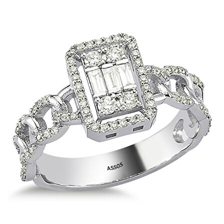 0.41 Karat Baget Pırlanta Yüzük