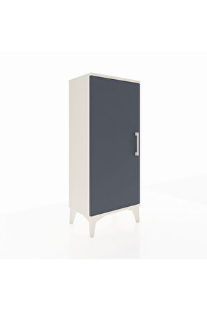 Arges Komodin Tek Kapaklı 44x30x106 Aytaşı-Antrasit