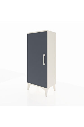 Arges Komodin Tek Kapaklı 44x30x106 Aytaşı-Antrasit