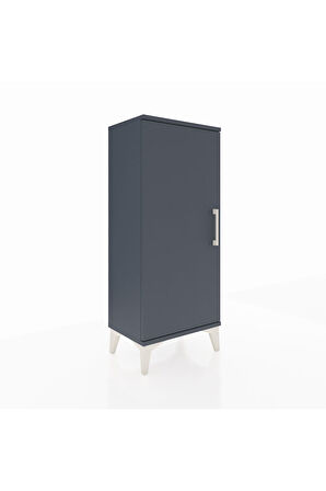 Arges Komodin Tek Kapaklı 44x30x106 Antrasit-Antrasit