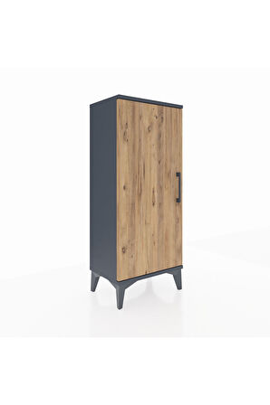Arges Komodin Tek Kapaklı 44x30x106 Antrasit-Çam
