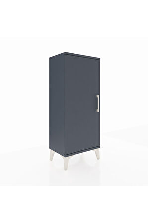 Arges Komodin 2 Raflı Tek Kapaklı 44x30x106 Antrasit-Antrasit