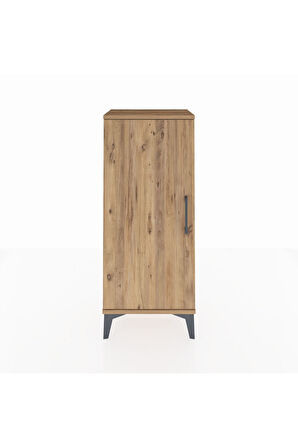 Arges Komodin 2 Raflı Tek Kapaklı 44x30x106 Çam-Çam