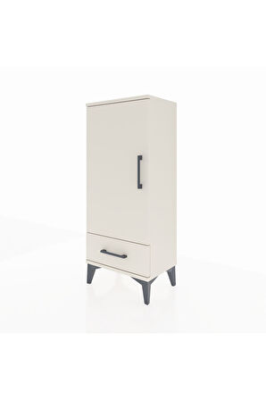 Arges Komodin 3 Raflı Tek Çekmeceli Tek Kapaklı 44x30x106 Aytaşı-Aytaşı