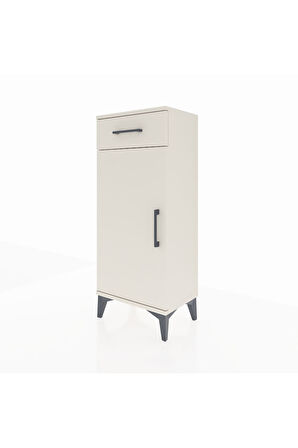 Arges Komodin 2 Raflı Tek Çekmeceli Tek Kapaklı 44x30x106 Aytaşı-Aytaşı