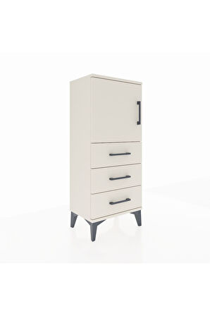 Arges Komodin 2 Raflı 3 Çekmeceli Tek Kapaklı 44x30x106 Aytaşı-Aytaşı