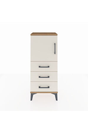 Arges Komodin 2 Raflı 3 Çekmeceli Tek Kapaklı 44x30x106 Çam-Aytaşı
