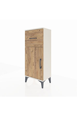 Arges Komodin Tek Raflı Tek Çekmeceli Tek Kapaklı 44x30x106 Aytaşı-Çam
