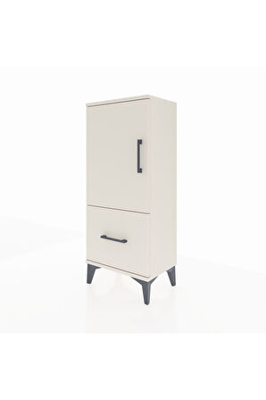 Arges Komodin 2 Raflı Tek Çekmeceli Tek Kapaklı 44x30x106 Aytaşı-Aytaşı
