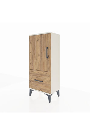 Arges Komodin 2 Raflı Tek Çekmeceli Tek Kapaklı 44x30x106 Aytaşı-Çam