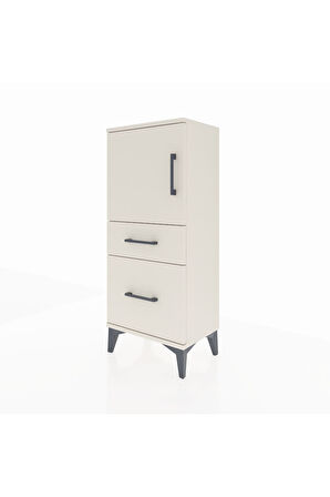 Arges Komodin 2 Raflı 2 Çekmeceli Tek Kapaklı 44x30x106 Aytaşı-Aytaşı