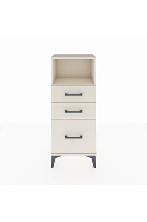 Arges Komodin Tek Raflı 3 Çekmeceli 44x30x106 Aytaşı-Aytaşı