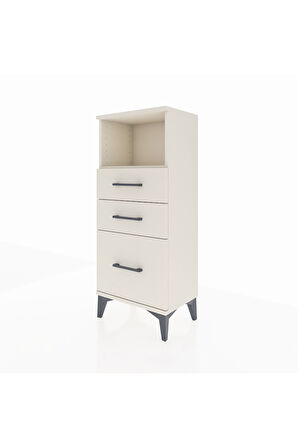 Arges Komodin Tek Raflı 3 Çekmeceli 44x30x106 Aytaşı-Aytaşı